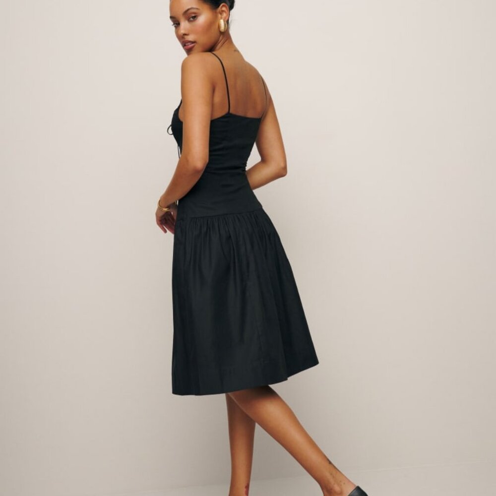 Black Dropwaist Reformation Analise Dress - Picture 3 of 5